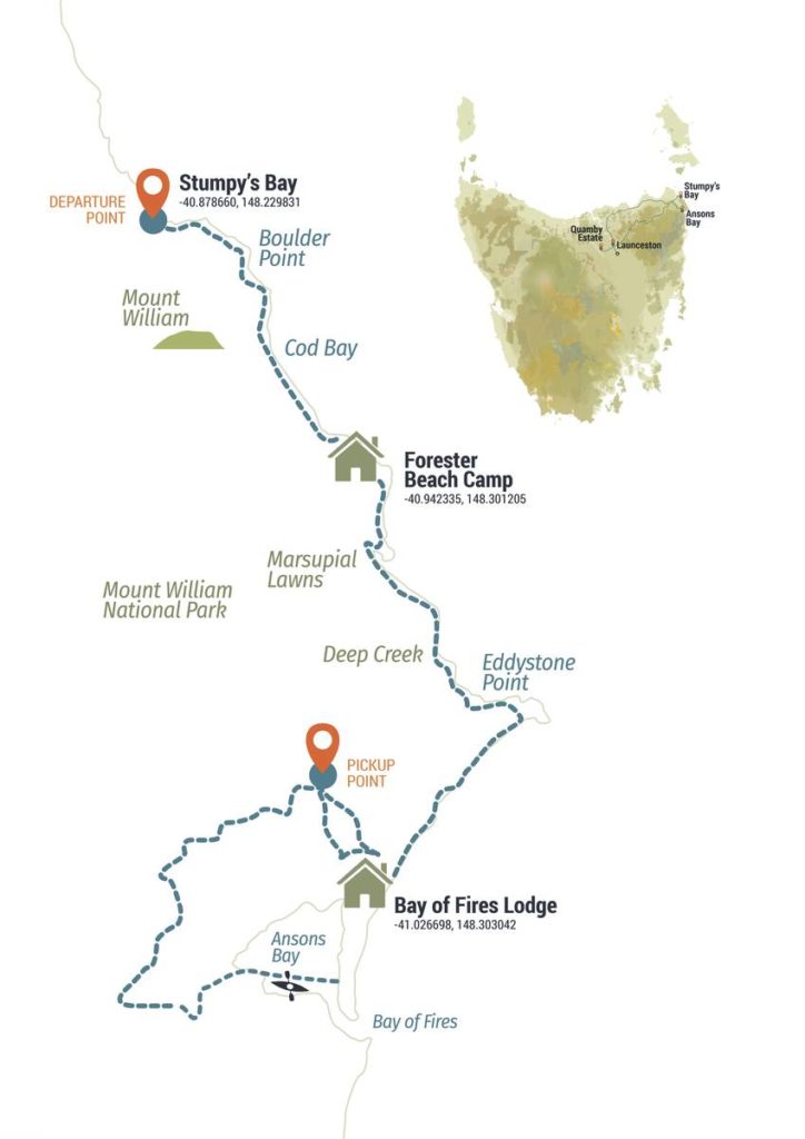 Tasmania Walking Holiday Map
